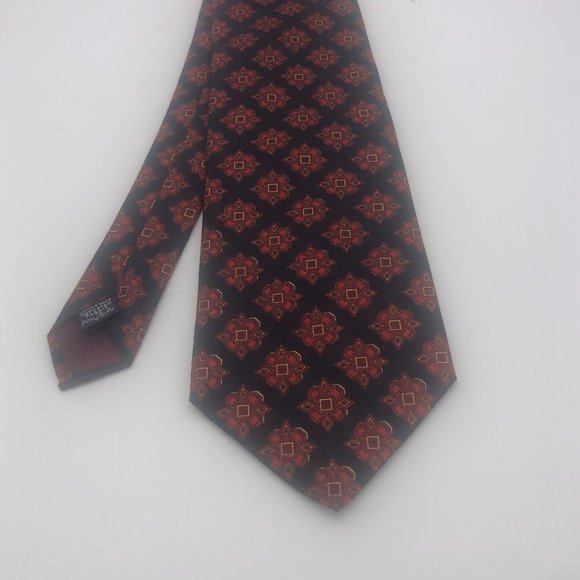 Vintage Red/Black Cambridge Collection by Damon Tie, Standard with 3.75" Blade - Picture 2 of 4